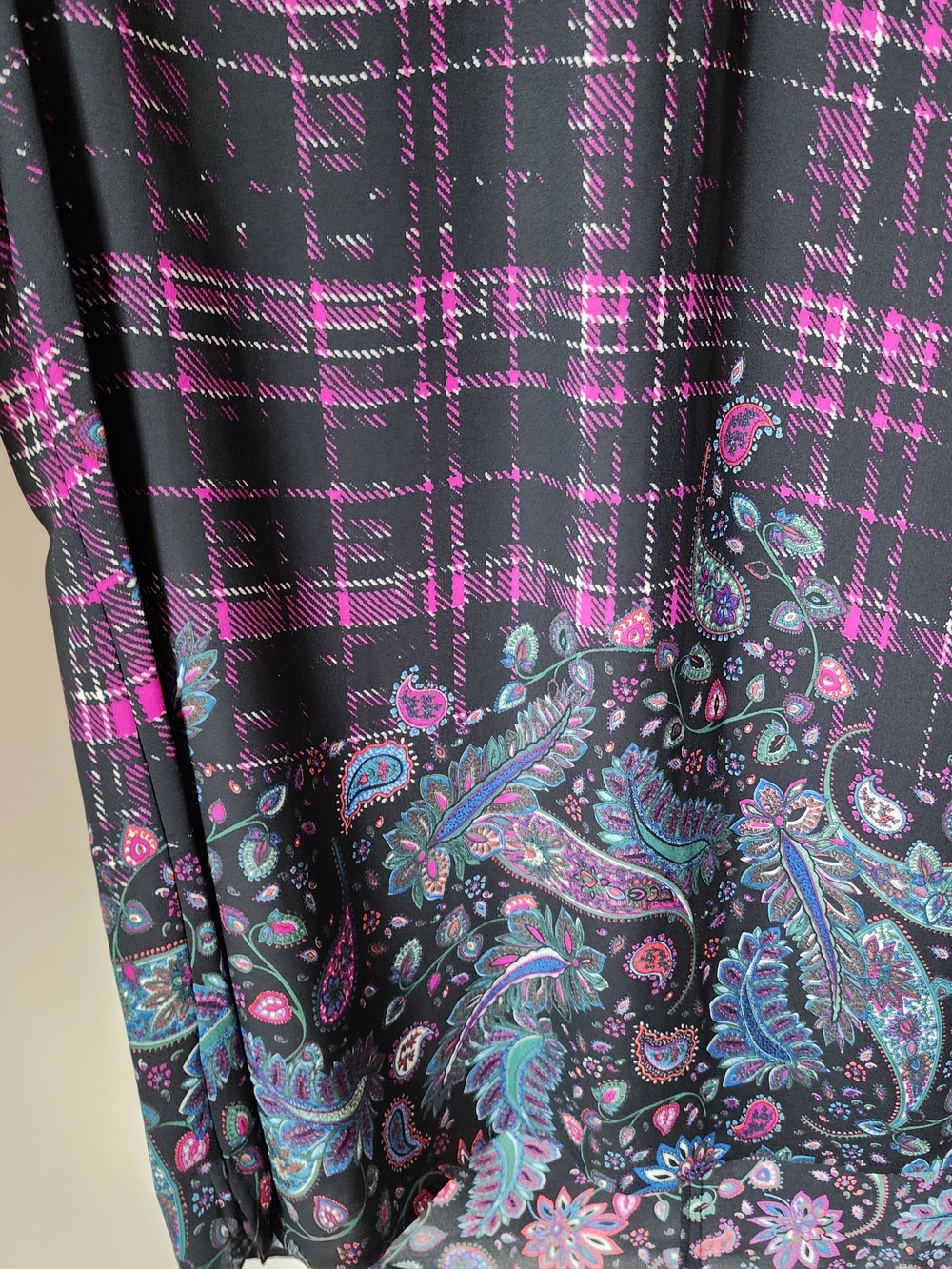 Plaid Paisley Tunic Blouse - Picture 4 of 11